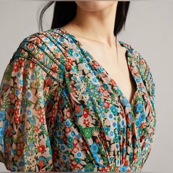 Ted Baker London Tiania Smock Panel Wrap Mini Dress US size 2. - Picture 2 of 10